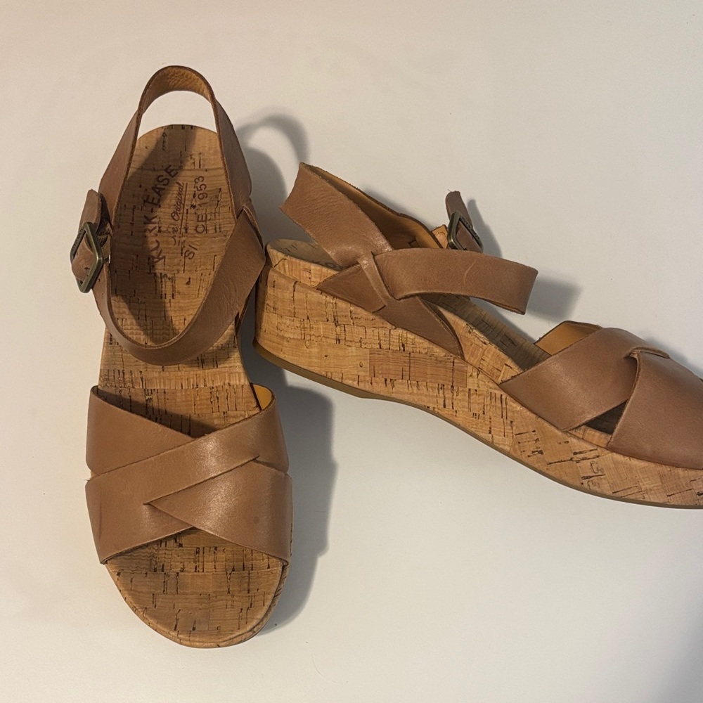 Kork-Ease Women’s Tan Cork Wedge Sandals